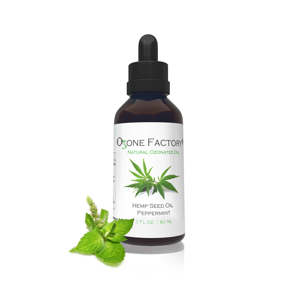 HEMP SEED OZONATED OIL with PEPPERMINT